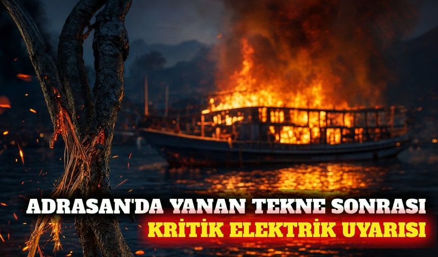Kumluca'da yanan tur teknesi sonrası elektrik uyarısı