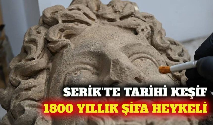 Serik'teki Aspendos kazılarında 1800 yıllık şifa heykeli