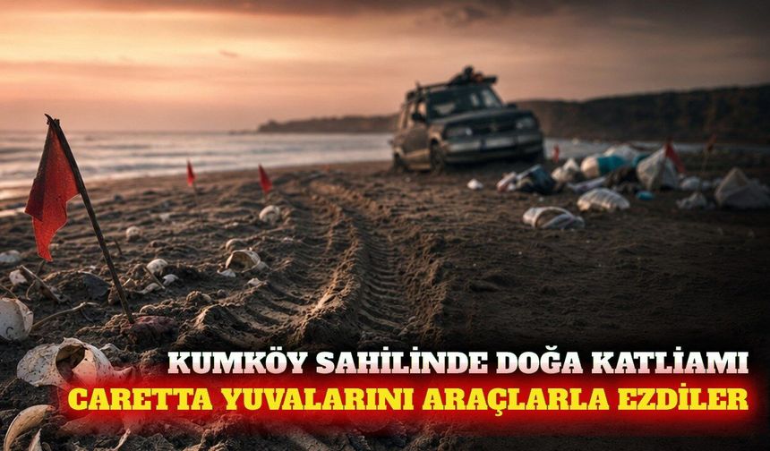 Aksu Kumköy sahilinde caretta yuvaları tahrip edildi