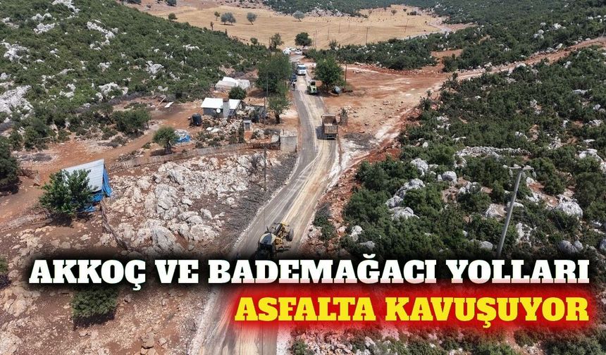 Döşemealtı'nda Akkoç ve Bademağacı yoluna asfalt