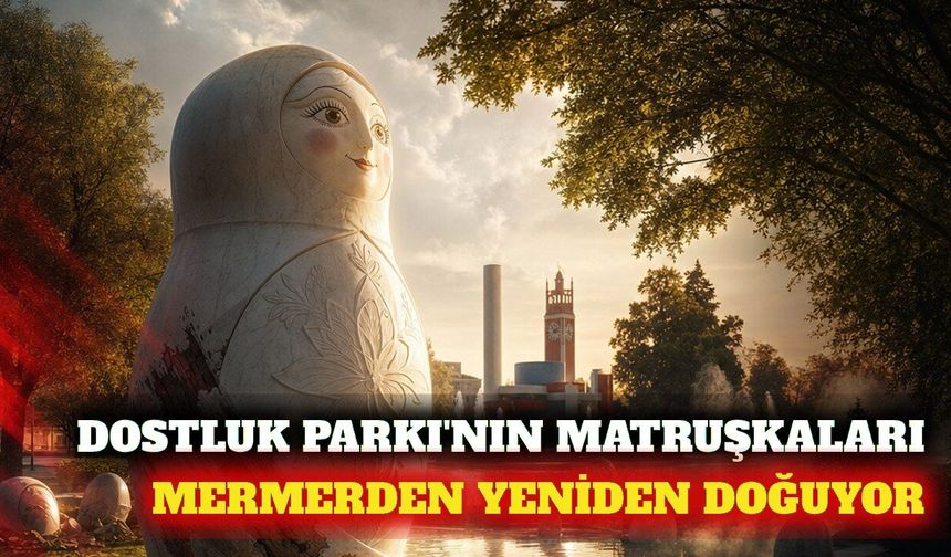 Konyaaltı Dostluk Parkı'nın matruşka heykelleri yenileniyor
