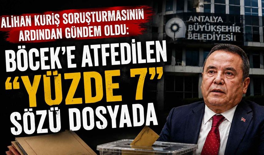 Alihan Kuriş soruşturmasının ardından gündem oldu: Böcek’e atfedilen “yüzde 7” sözü dosyada