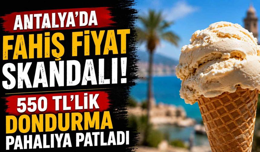 Antalya'da fahiş fiyat skandalı! 550 TL'lik dondurma pahalıya patladı