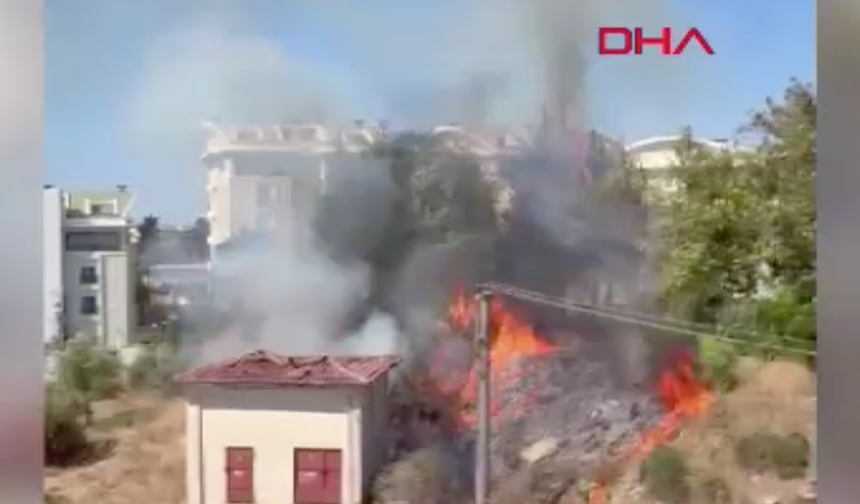 Manavgat’ta trafo patladı, yangın çıktı