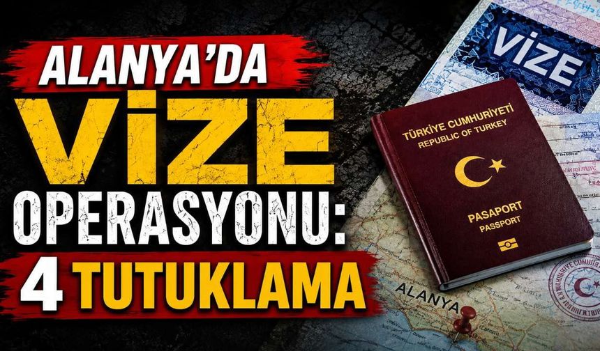 Alanya'da vize operasyonu: 4 tutuklama