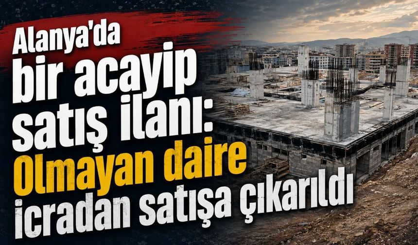 Alanya'da bir acayip satış ilanı: Olmayan daire icradan satışa çıkarıldı