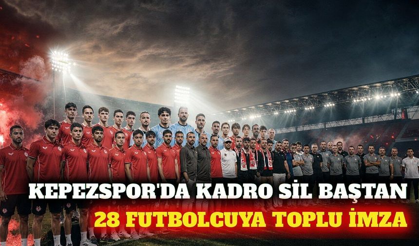 Kepez'de 28 futbolcu için toplu imza töreni