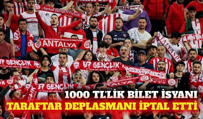 Antalyaspor taraftarından 1000 TL'lik bilet tepkisi