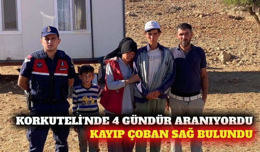 Korkuteli'nde kaybolan çoban 4 gün sonra sağ bulundu