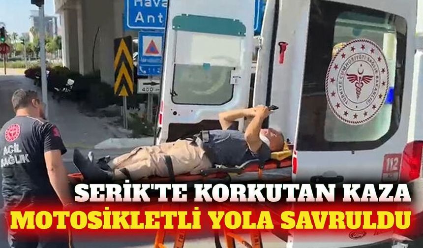 Serik'te yolcu otobüsüyle çarpışan motosikletli yaralandı