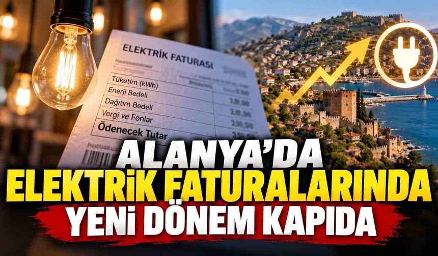 Alanya’da elektrik faturalarında yeni dönem kapıda