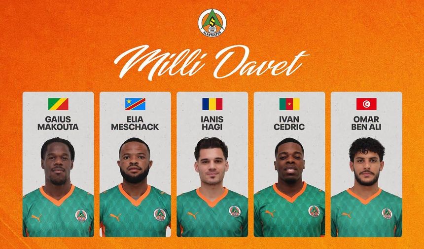 Alanyaspor’da milli gurur: 5 futbolcuya milli davet
