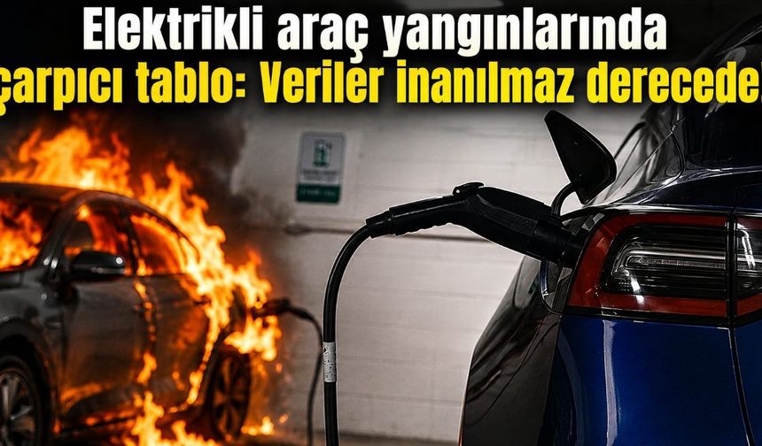 Elektrikli araç yangınlarında çarpıcı tablo: Veriler inanılmaz derecede!