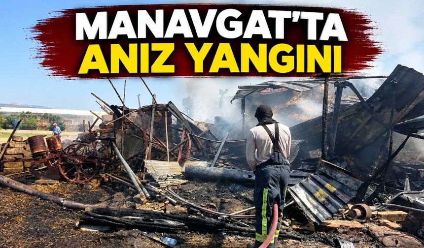Manavgat'ta anız yangını ağıla sıçradı: 2 keçi telef oldu