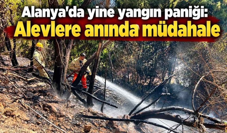 Alanya’da yine yangın paniği: Alevlere anında müdahale