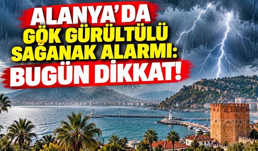 Alanya’da gök gürültülü sağanak alarmı: Bugün dikkat!