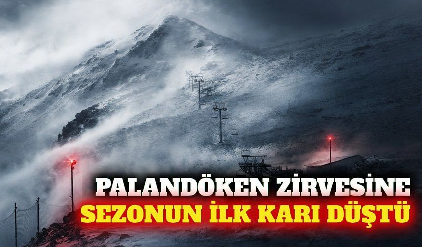 Palandöken zirvesinde kar kalınlığı 5 santimetreye ulaştı