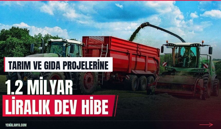 Tarım ve gıda yatırımlarına 1,2 milyar liralık hibe