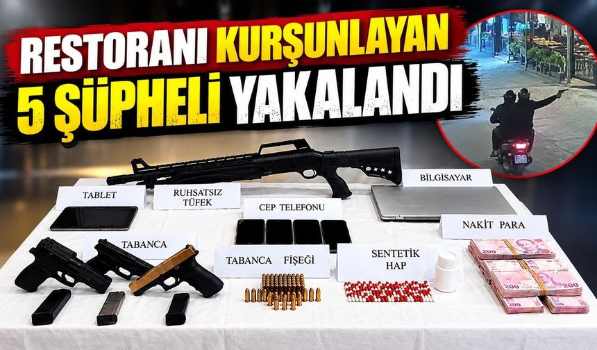 Manavgat'ta restorana 6 el ateş ettiler! 120 saatlik görüntü 5 şüpheliyi ele verdi