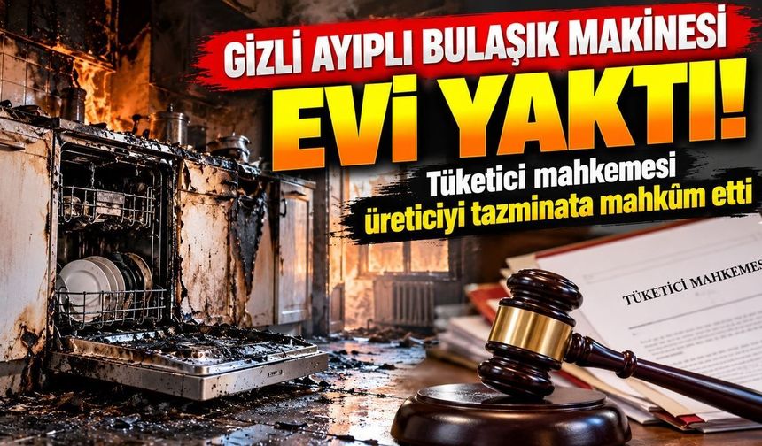 Bulaşık makinesi evi küle çevirdi! Mahkemeden üretici firmaya 135 Bin TL tazminat kararı