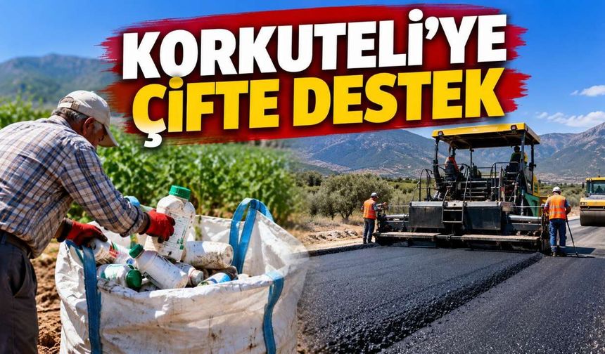 Korkuteli’ne Çiftçi Kart ve 11 bin ton sıcak asfalt desteği