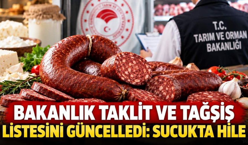 Bakanlık taklit ve tağşiş listesini güncelledi: Sucukta hile