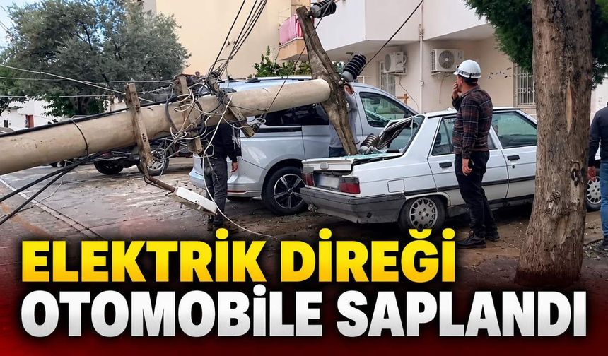 Gazipaşa'da elektrik direği otomobile saplandı: Araç sahibi şikayetçi oldu