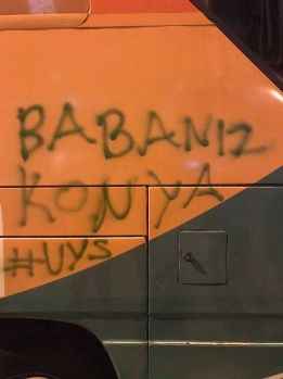 Alanyaspor'un kulüp otobüsüne şok saldırı