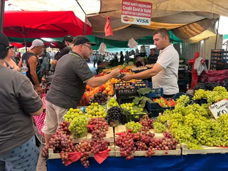 Alanya pazarlarında pos cihazı dönemi
