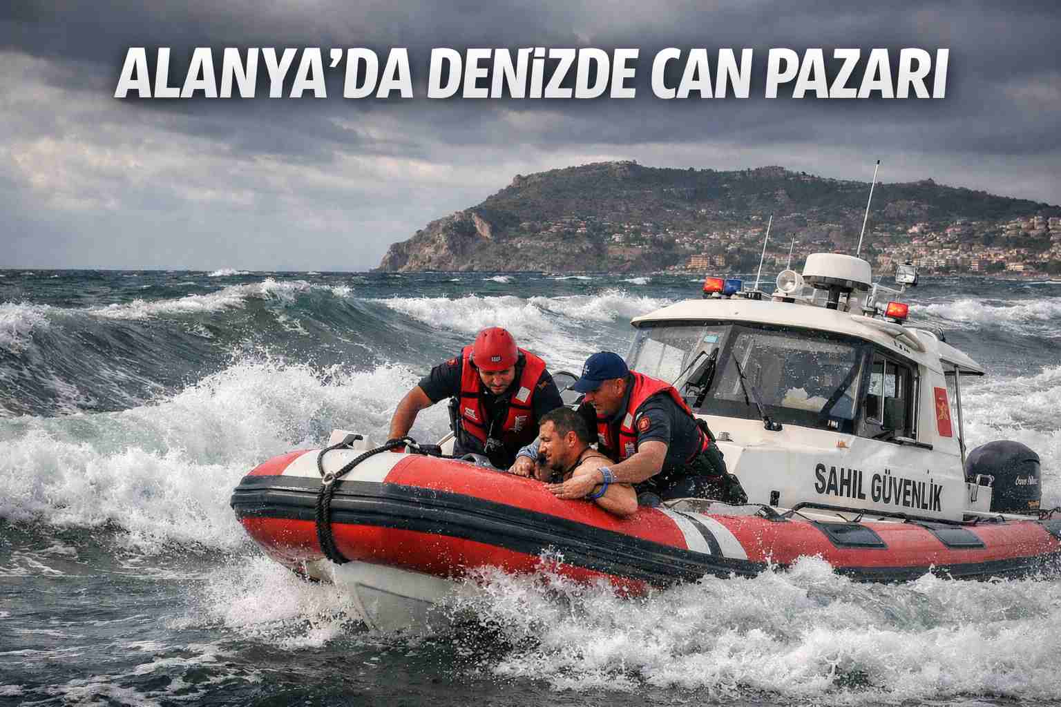 Alanya'da denizde can pazarı: Son anda kurtarıldı