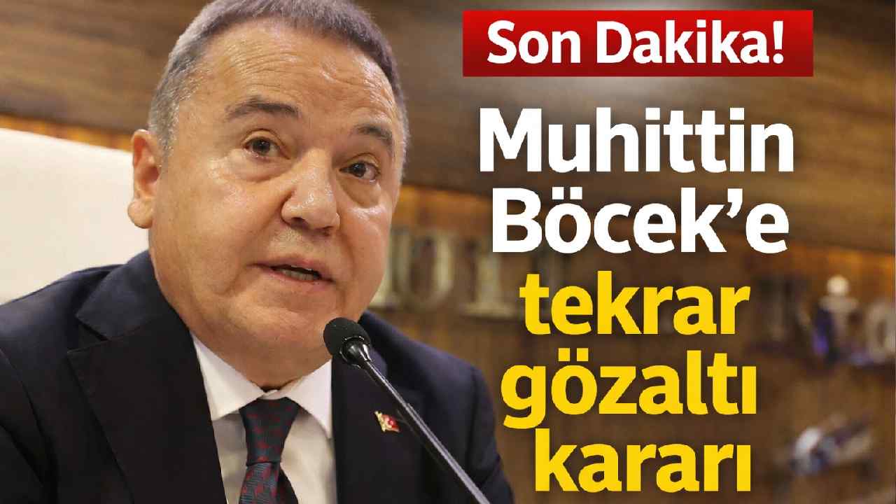 Son Dakika! Muhittin Böcek'e tekrar gözaltı kararı