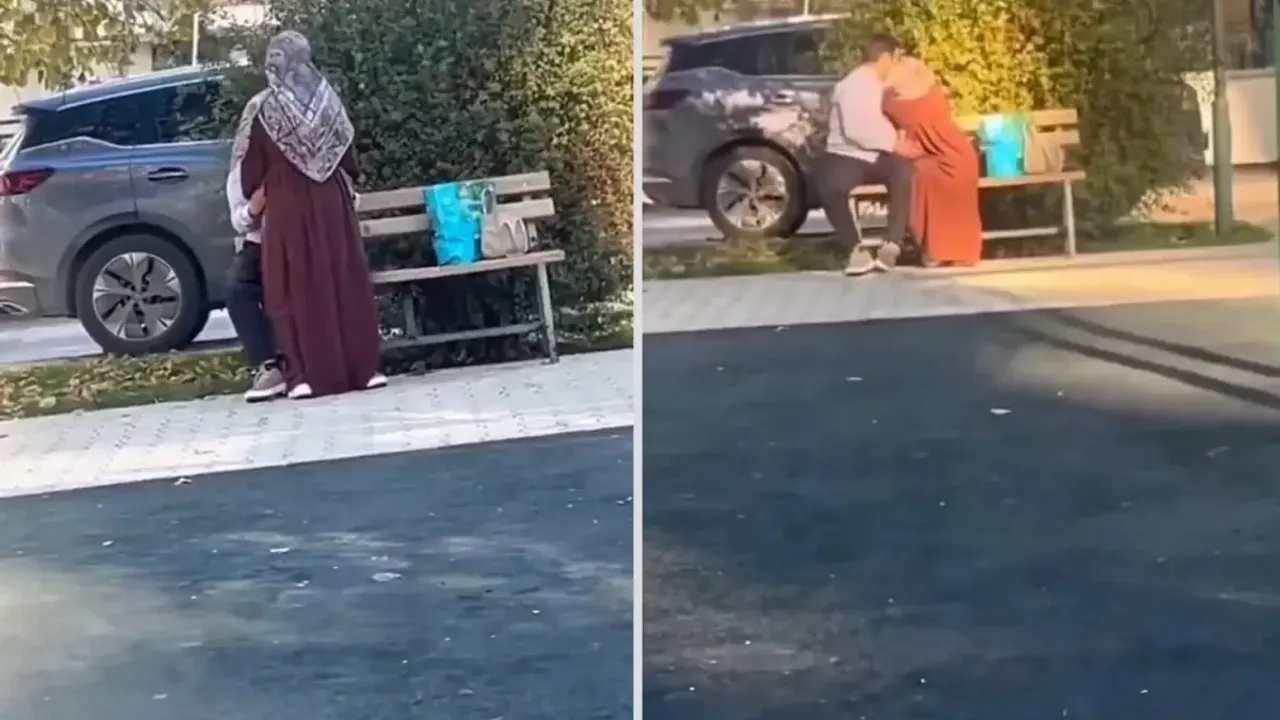 İnanılmaz görüntü: Parkta uluorta seviştiler
