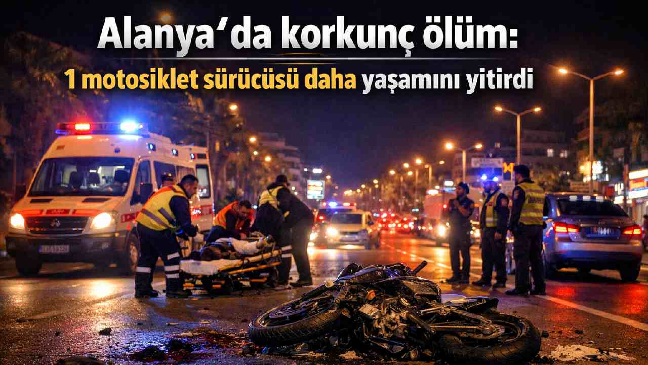 Alanya'da korkunç ölüm: 1 motosiklet sürücüsü daha yaşamını yitirdi