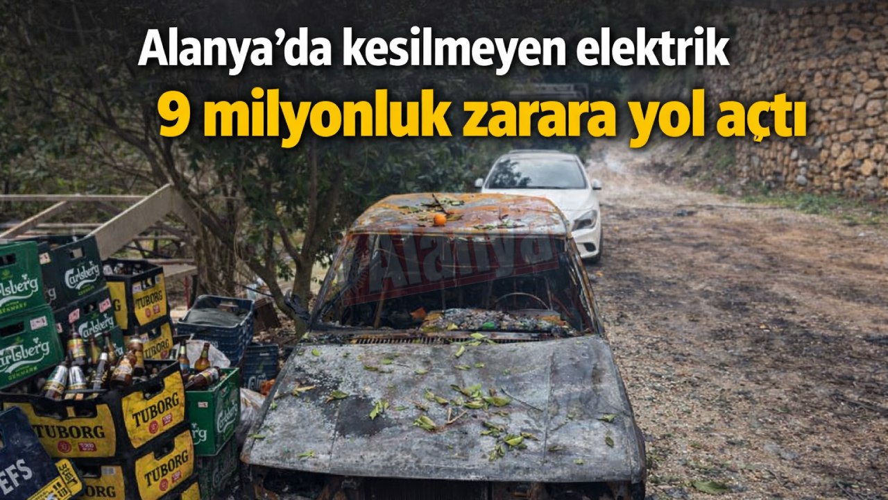 Alanya'da kesilmeyen elektrik 9 milyonluk zarara yol açtı