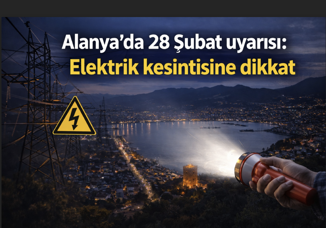 Alanya’da 28 Şubat uyarısı: Elektrik kesintisine dikkat