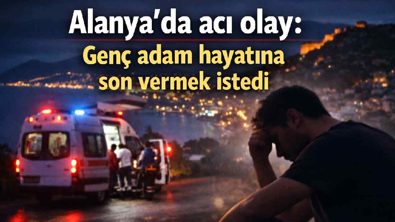 Alanya'da acı olay: Genç adam hayatına son vermek istedi