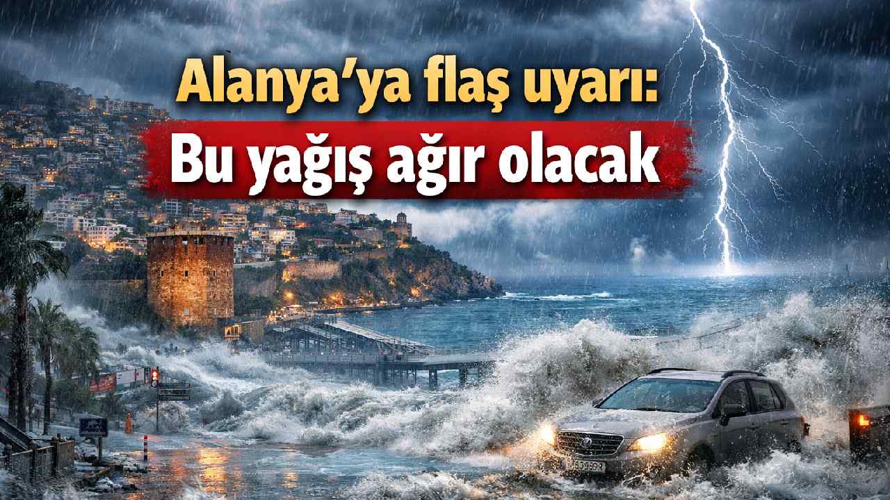 Alanya'ya flaş uyarı: Bu yağış ağır olacak
