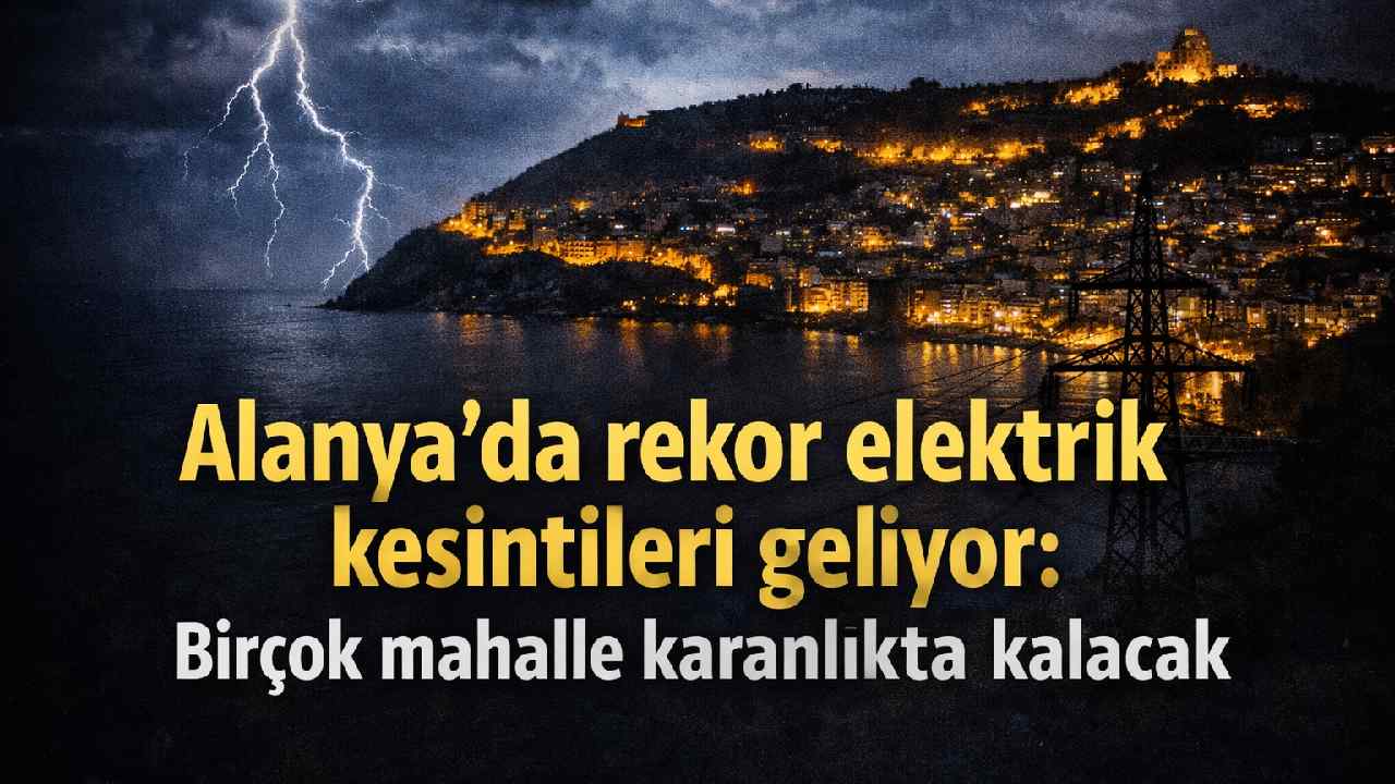 Alanya'da rekor elektrik kesintileri geliyor: Birçok mahalle karanlıkta kalacak