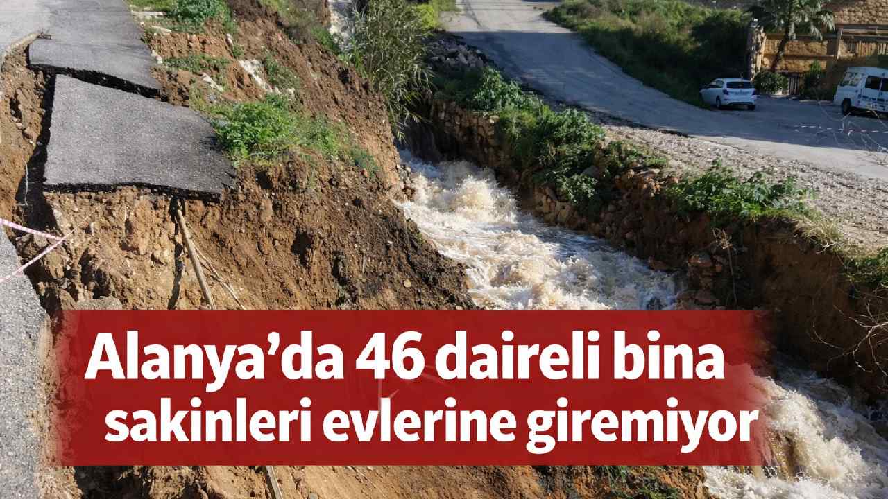 Alanya'da 46 daireli bina sakinleri evlerine giremiyor