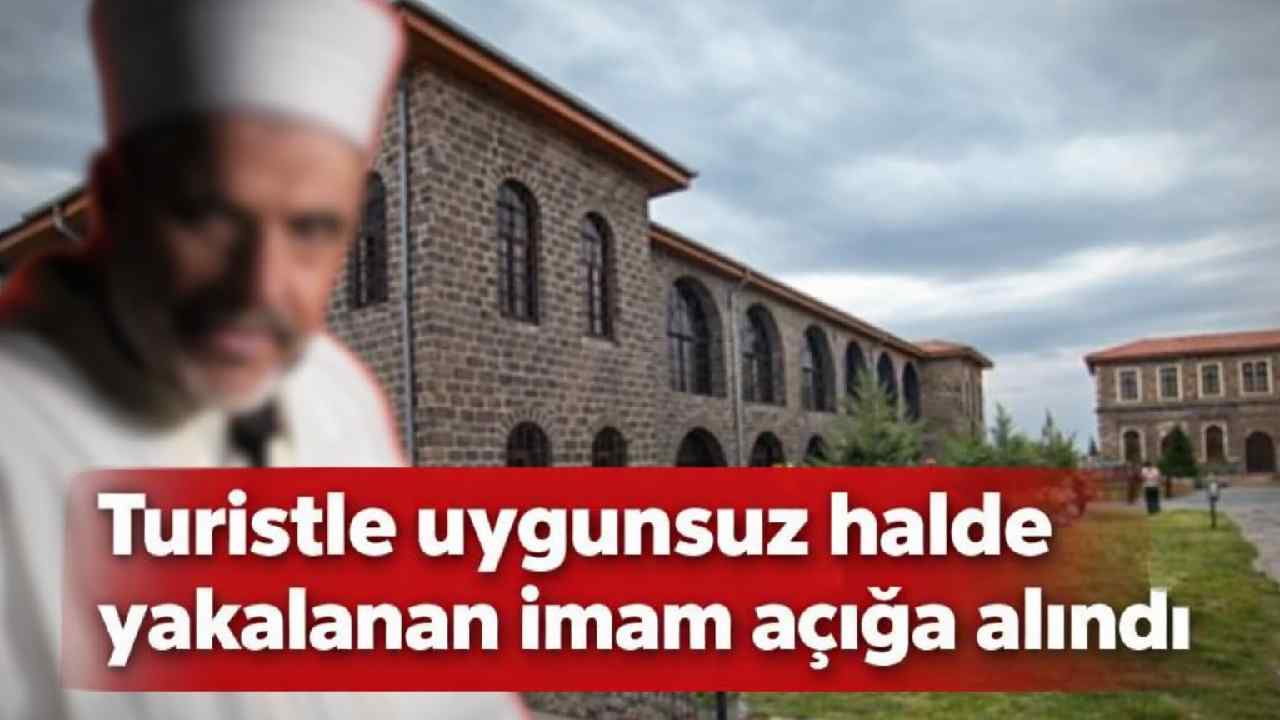Turistle uygunsuz halde yakalanan imam açığa alındı