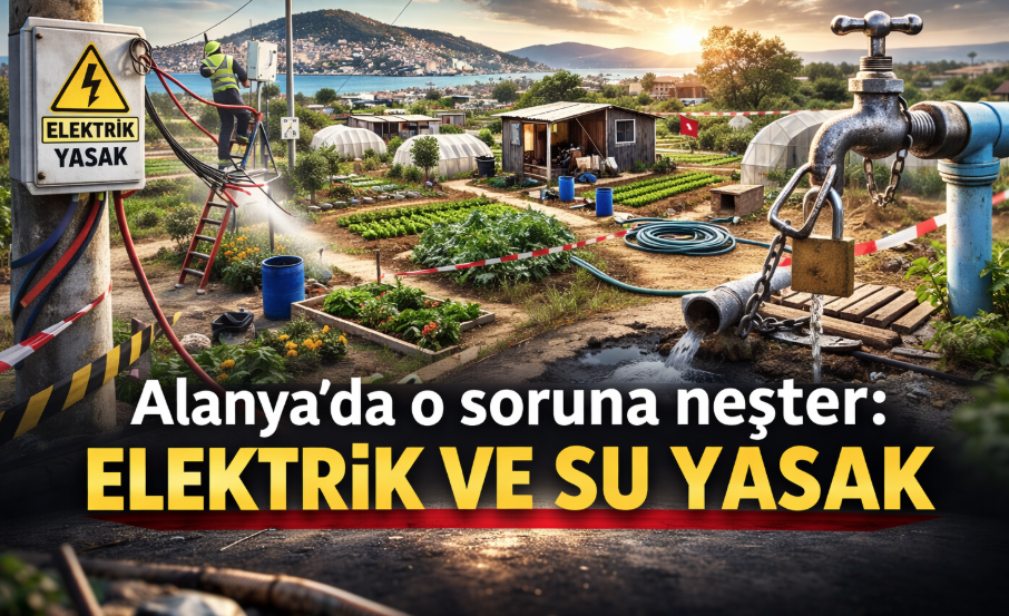 Alanya'da o soruna neşter: Elektrik ve su yasak
