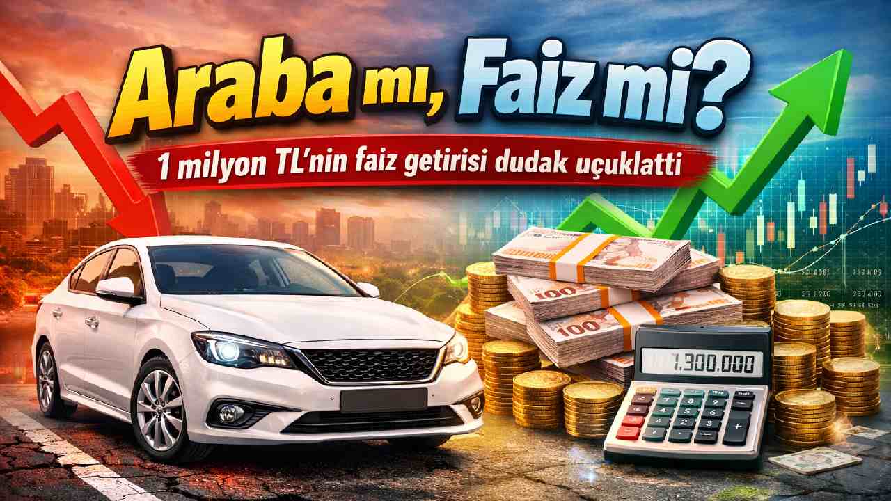 Araba mı, faiz mi? 1 milyon TL’nin getirisi hesaplandı: Kazanç ve kayıp tablosu ortaya çıktı