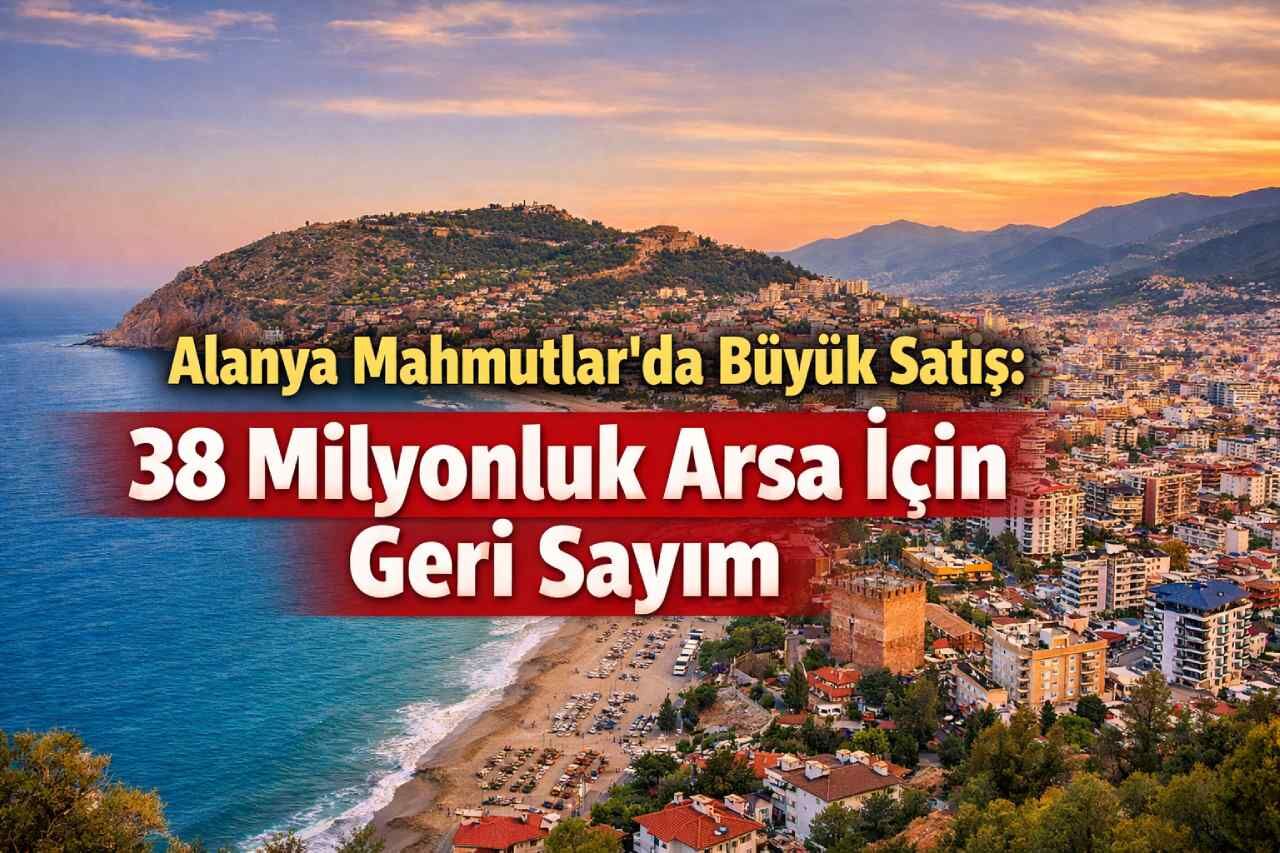 Alanya Mahmutlar’da büyük satış: 38 Milyonluk arsa için geri sayım