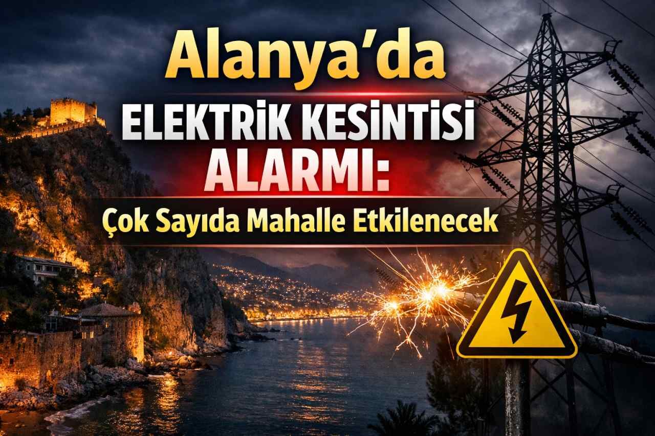 Alanya’da elektrik kesintisi alarmı: Çok sayıda mahalle etkilenecek