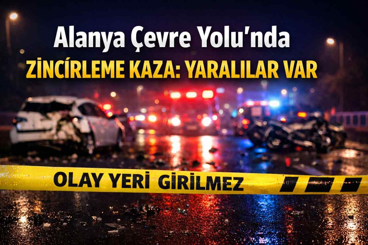 Alanya Çevre Yolu’nda zincirleme kaza: Yaralılar var