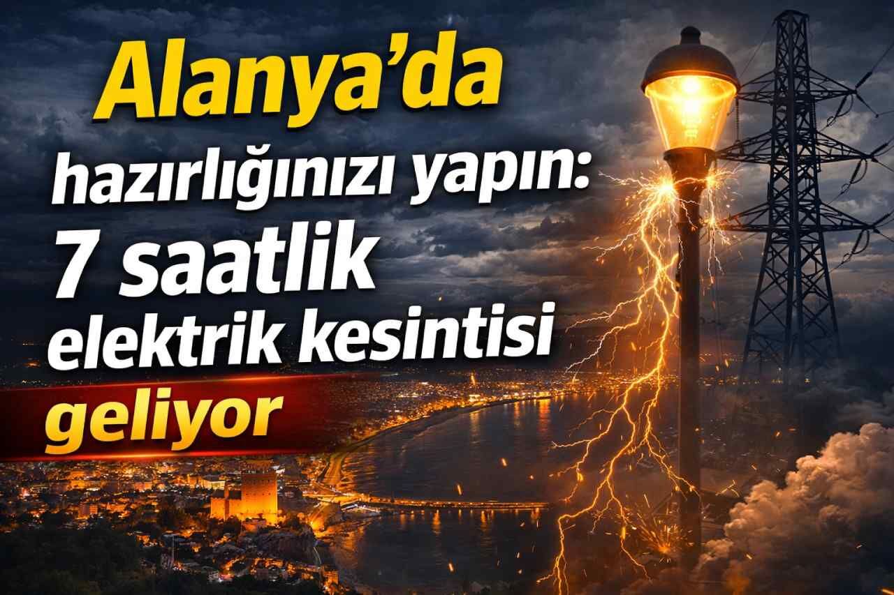 Alanya'da hazırlığınızı yapın: 7 saatlik elektrik kesintisi geliyor