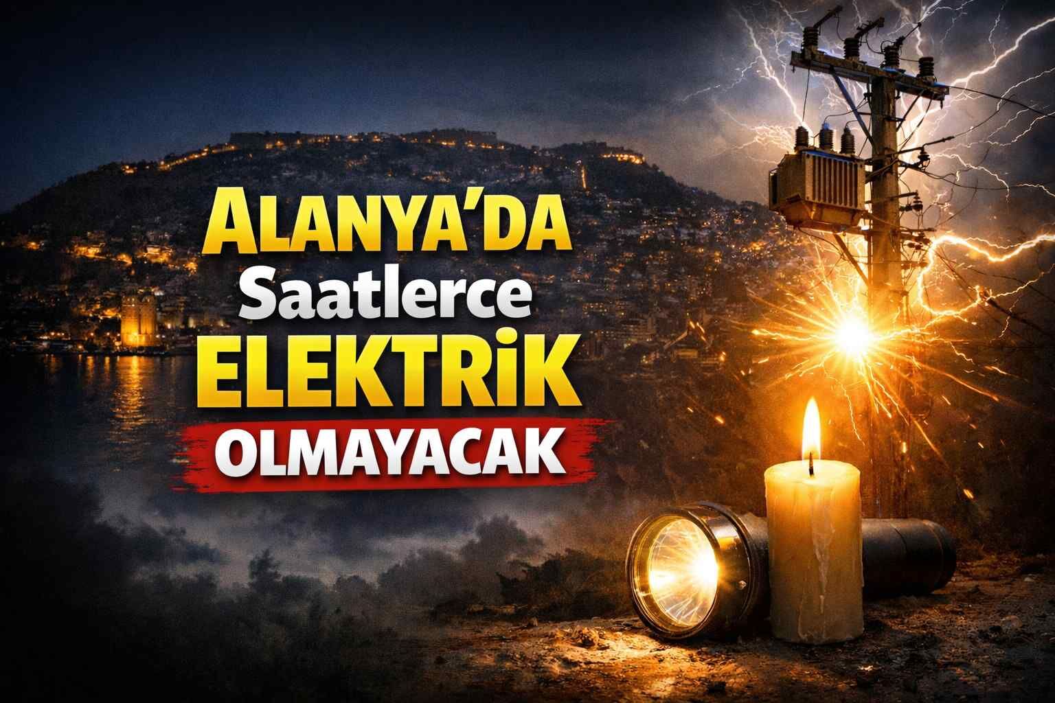 Alanya'da saatlerce elektrik olmayacak