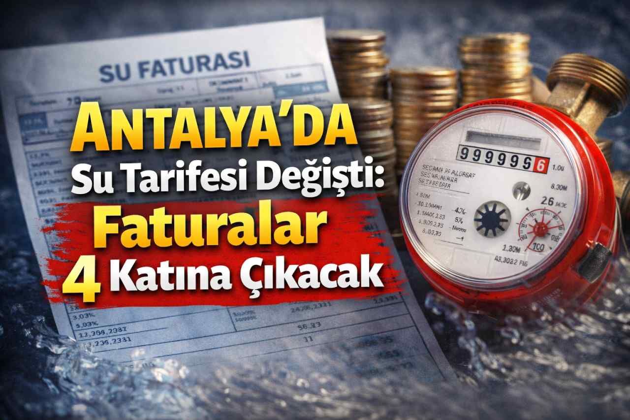 Antalya’da su tarifesi değişti: Faturalar 4 katına çıkacak