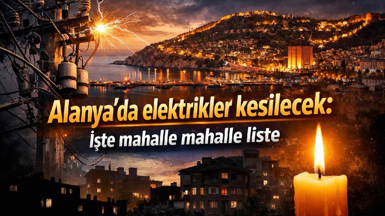 Alanya'da elektrikler kesilecek: İşte mahalle mahalle liste