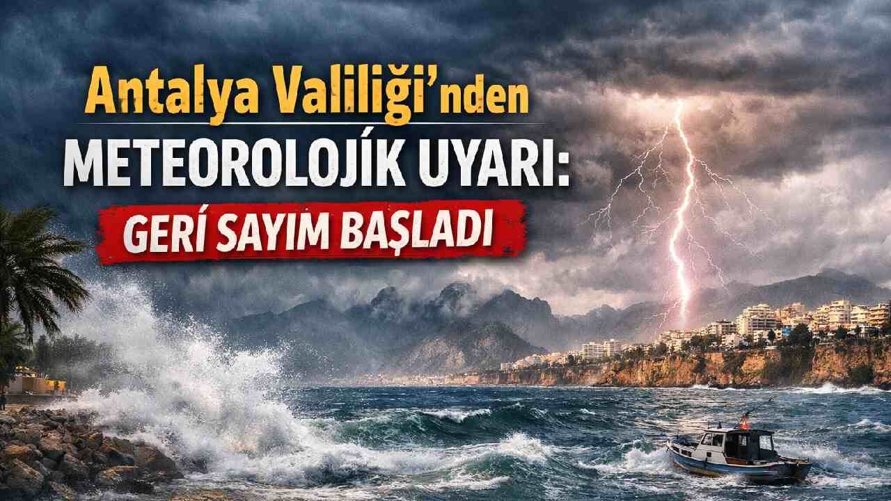 Antalya Valiliği'nden meteorolojik uyarı: Geri sayım başladı